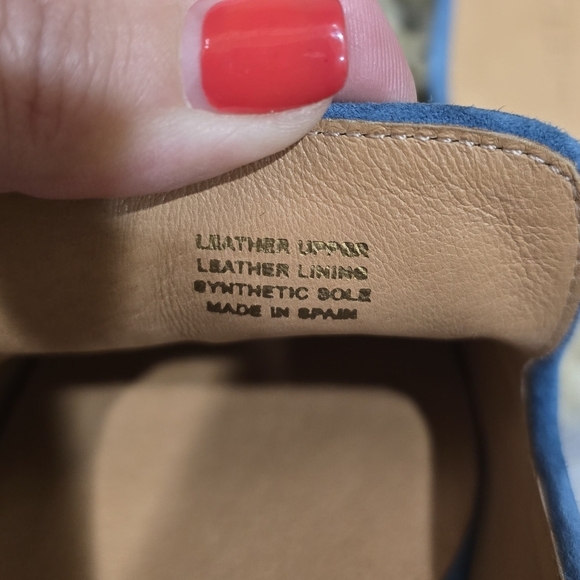 GeeWaWa Anthropologie Sundance Slide on Mules Shoes Sandals Size 37 Blue Floral - Picture 5 of 6